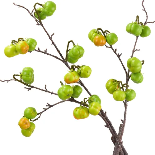 Vista 7 de FiveSeasonStuff Mini tallos artificiales de calabaza, albaricoque naranja claro, púas de otoño de 19 pulgadas para centros de mesa, ramos