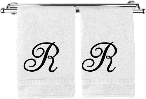 Vista 89 de Toalla de mano con monograma, regalo personalizado, 16 x 30 pulgadas, extra absorbente, 100% algodón turco, acabado de rizo suave, para baño, cocina