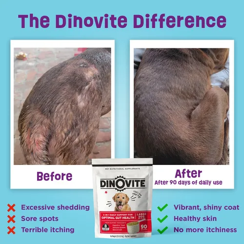 Vista 3 de Dinovite Probióticos para perros pequeños, adorno probiótico para alimentos