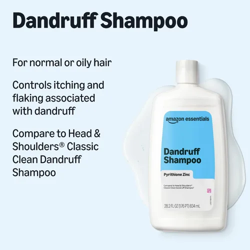 Vista 3 de Amazon Basics Champú caspa para cabello normal a graso, 28.2 onzas (paquete de 4)