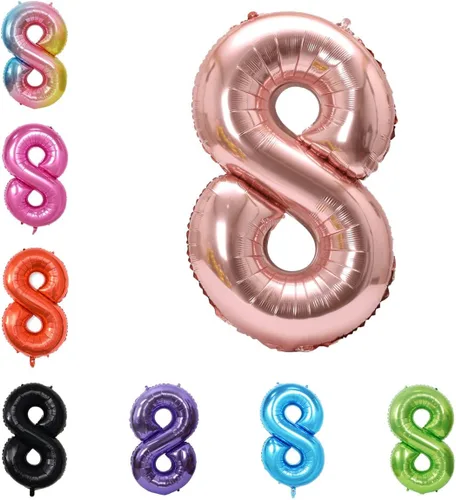Vista 13 de Globo grande de helio con números 0-9 de 40 pulgadas para cumpleaños, bodas y fiestas (rojo, 9)