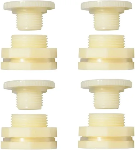 Vista 7 de Quickun Adaptador de conector de tanque de agua de mamparo ABS de 1 pulgada con enchufes a granel de tubería (juego de 2)