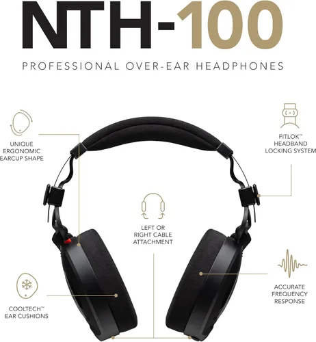 Vista 6 de RØDE NTH-100 Auriculares Profesionales Supraaurales Para Creación de Contenido, Producción Musical, Mezcla y Edición de Audio, Podcasting, Grabación