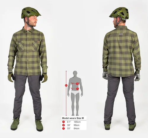 Vista 4 de Endura Camisa de ciclismo de franela Hummvee para hombre