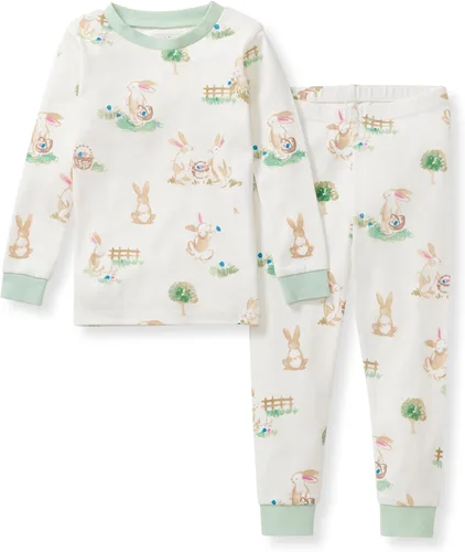 Vista 37 de Burt's Bees Baby Pijama de algodón orgánico para niños, conjunto de pijama Paquete de 1 temporada de Apple