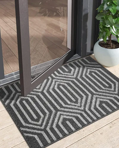 Vista 3 de DEXI - Alfombras para puerta de entrada, antideslizante, lavable, absorbente, resistente a la suciedad en el interior, alfombra de entrada de perfil