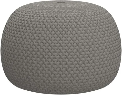 Vista 5 de FRELISH DECOR Puf redondo otomano tejido a mano 100% algodón, taburete de pie, puf de punto, silla de piso para sala de estar y dormitorio