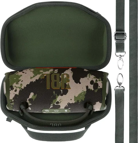 Vista 10 de Carcasa Rígida Lebakort Compatible con Altavoz JBL Charge 5 Charge 4 Impermeable (Carcasa Negra)