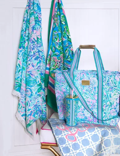 Vista 9 de Lilly Pulitzer Toalla grande para piscina/playa de tamaño extra, 40 x 70, toalla grande de felpa para adultos, Soleil It On Me