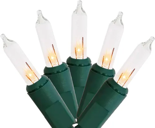 Vista 9 de MULTI-SPARKING Luces de Navidad de 5 pies con 10 bombillas, luces de extensión clásicas transparentes incandescentes mini, cable blanco, blanco