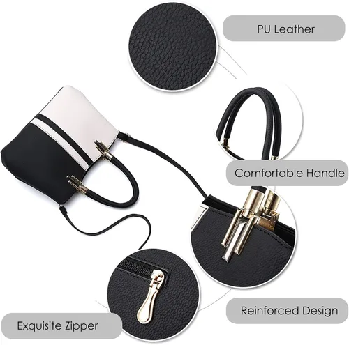 Vista 6 de FANDARE Elegante bolso de mano para mujer, impermeable, de piel sintética