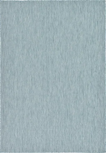 Vista 19 de Unique Loom Collection Alfombra de Área Plana Casual de Transición Sólida Jaspeada para Interiores/Exteriores (Pasillo 2' x 6' 1", Azul/Azul Marino)