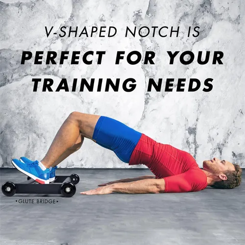 Vista 5 de Yes4All Glute Ham Glider, Exercise Wheels for Home Gym Fitness, Glute Hamstring, Booty Building
