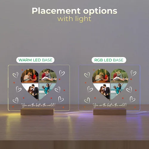 Vista 6 de EGD Placa acrílica personalizada para regalos para mujeres y hombres Regalos personalizados para ella y él Regalos de fotos personalizadas