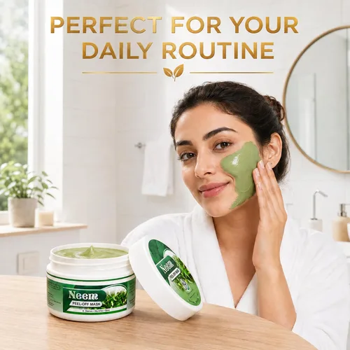 Vista 7 de HERBOGANIC Máscara de neem Peel Off Cuidado de la piel Mascarilla Peel Off Limpia y nutre la piel Mascarilla hidratante que protege la piel