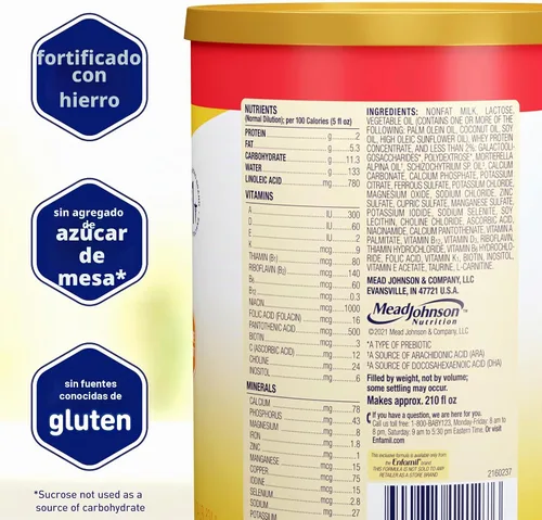 Vista 4 de Enfamil Fórmula infantil, fórmula para bebés a base de leche, 21.1 onzas
