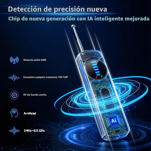 Vista 9 de Detectores de cámara oculta 7 en 1, buscador de cámara anti-espía con chip 2-Negro