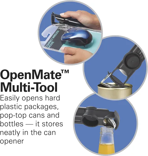 Vista 3 de Hamilton Beach OpenStation Electric Automatic Can Opener for Kitchen with Multi Tool and Bottle and Jar Opening Tools,Auto Shutoff,Cord Storage,Sure