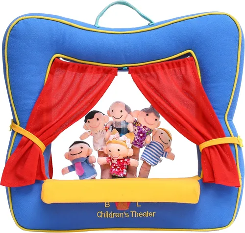 Vista 11 de Juego de marionetas de dedo, juego de 20 piezas para la hora del cuento, marionetas de tela con 14 animales más 6 personas miembros de la familia