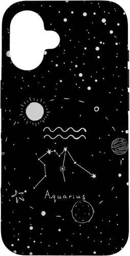 Vista 32 de Aquarius Astrology Celestial Zodiac Sign Aesthetic Case for iPhone 17