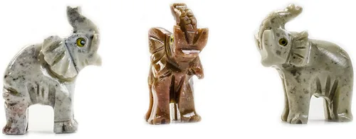 Vista 6 de Fantasia Creations: 1 figura de animal de esteatita de búfalo - Animales de piedra tallados a mano para recuerdos de fiesta, coleccionar, envolver