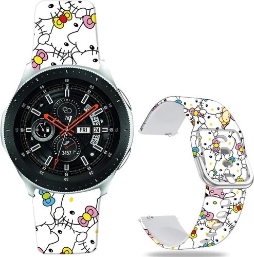 Vista 11 de Correas de reloj de dibujos animados de 0.787 in compatibles con Samsung Galaxy Watch 7/6/5/4 40/1.732 in/Galaxy Watch 1.654 in, correas deportivas