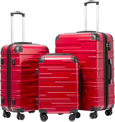 Vista 18 de Coolife Maleta extensible (solo 28") con cerradura TSA Spinner 2-Gris