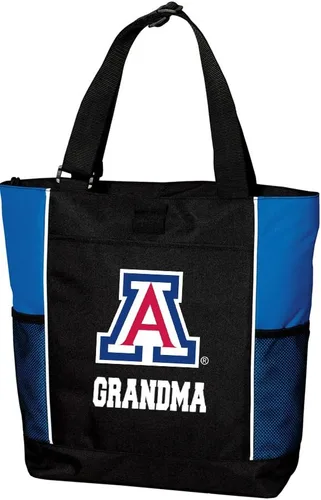 Vista 2 de Broad Bay Official Arizona Wildcats Zippered Tote Bag University Logo, 600D Polyester Canvas, Adjustable Web Handles, Front Pocket, Side Mesh