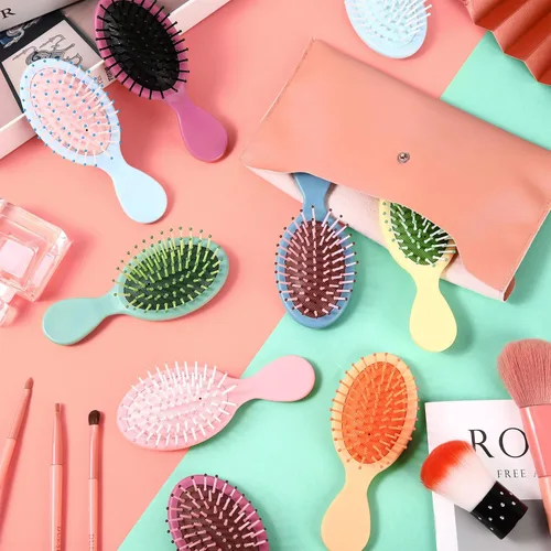 Vista 7 de FoldTier 72 piezas de mini cepillos desenredantes para el cabello, cepillo desenredante de viaje a granel, cerdas suaves, cepillo pequeño húmedo