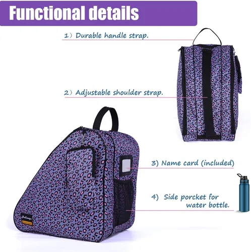 Vista 5 de Holisogn Bolsa de patinaje en línea y ruedas, bolsas de alta calidad y moda para niños, niños, adolescentes, adultos