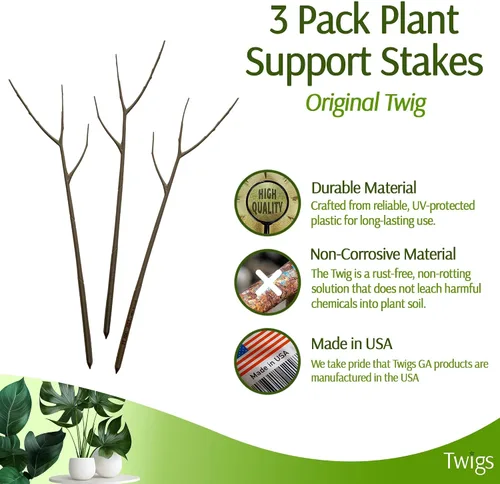 Vista 2 de Estacas de soporte para plantas para uso en interiores y exteriores, alternativa duradera de enrejado para plantas trepadoras y en maceta