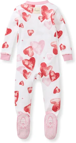 Vista 107 de Burt's Bees Baby Pijama para bebé niña, 100% algodón orgánico, pijama de una pieza, overol diagonal con cremallera, ajuste cómodo
