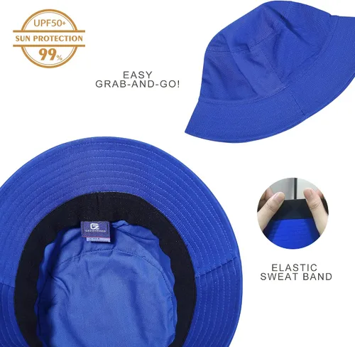 Vista 28 de GADIEMKENSD Sombrero de pescador 100% algodón, unisex, protección solar UPF 50, ligero, plegable