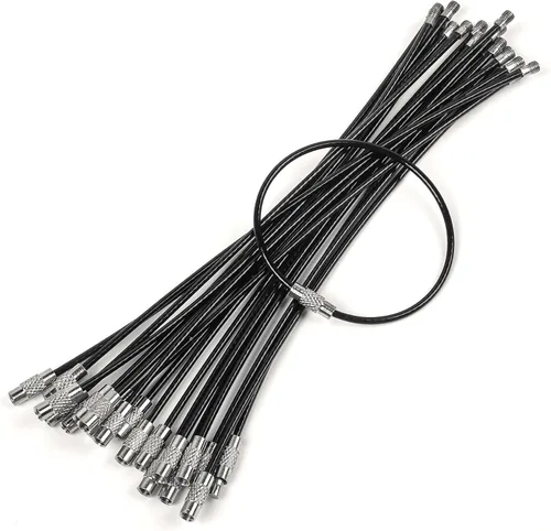 Vista 15 de Uniclife 4 Inch Wire Keychain Cable Heavy Duty Stainless Steel Key Ring