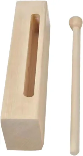 Vista 2 de Musical Instrument Wood Rhythm Block Musical Percussion Instrument Easy to Use