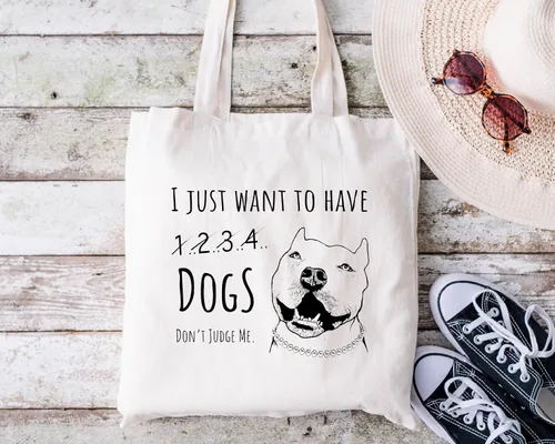 Vista 2 de Pet Studio Art Bolso de mano divertido para perros Todos los perros
