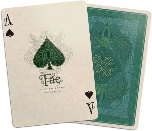 Vista 5 de Gent Supply - Juego de cartas Bicycle Creatures of The FAE, color verde