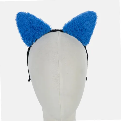 Vista 2 de DDazzling Diadema de orejas de gato peludo, vestido de disfraces, fiesta de cosplay, suministros para festival