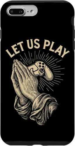 Vista 12 de Funny Gamer Prayer Pun Video Game Controller Retro Gaming Case for iPhone 16
