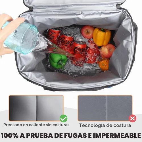 Vista 4 de Heytrip Backpack Cooler Insulated Waterproof Leakproof Lunch Bag 36/54 Cans Blanco