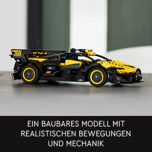 Vista 6 de LEGO 42151 Technic Bugatti - Coche de juguete de carreras, modelo de coche coleccionable, vehículos icónicos de 9 años