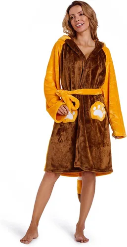Vista 4 de OLAOLA Women Hooded Plush Robes, Soft Animal Bathrobe for Women, Cozy Warm Home Pajamas Christmas Gift