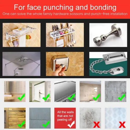Vista 2 de Katutude Pegamento multifunción invisible sin clavos, 2 piezas de pegamento blanco multiusos de resina – secado rápido, impermeable, fuerte adhesivo