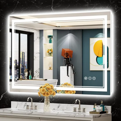 Vista 62 de 24x32 LED Bathroom Mirror, Backlit & Front Lit Lighted Mirror Retroiluminado+luz frontal