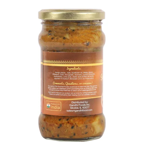Vista 3 de TAJ Picante Punjabi Mango Pickle, (Theeka Achar), 10.5oz (300g)