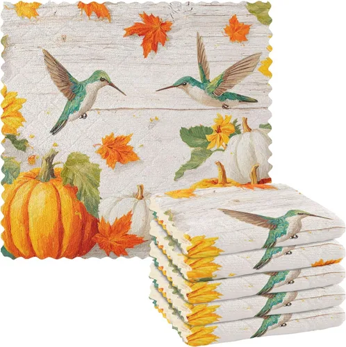 Vista 30 de Autumn Poppy Flowers06 - Juego de 6 paños de limpieza de microfibra para autos, máquina súper absorbente