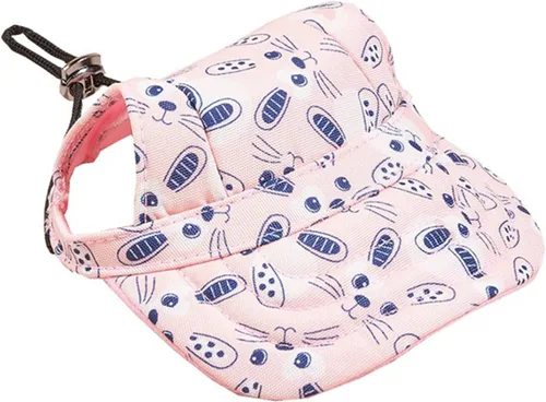Vista 30 de Sombrero deportivo para perros, sombrero de lona para mascotas, sombrero de tela Oxford de béisbol deportivo con agujeros para las orejas