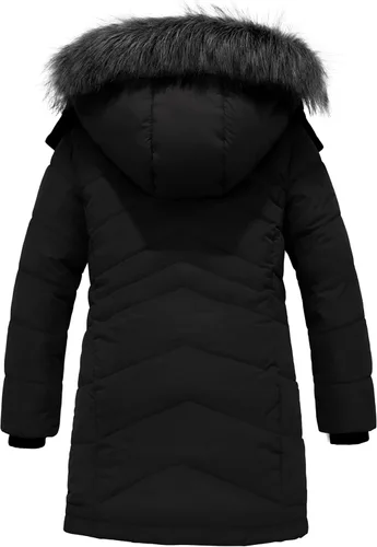 Vista 2 de ZSHOW Abrigo de invierno para niña, resistente al agua, parka larga, cálida y acolchada