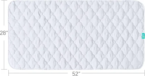 Vista 3 de Almohadillas de entrenamiento para ir al baño para niños pequeños, protector de colchón de cuna impermeable para almohadilla de humectación, Blanco