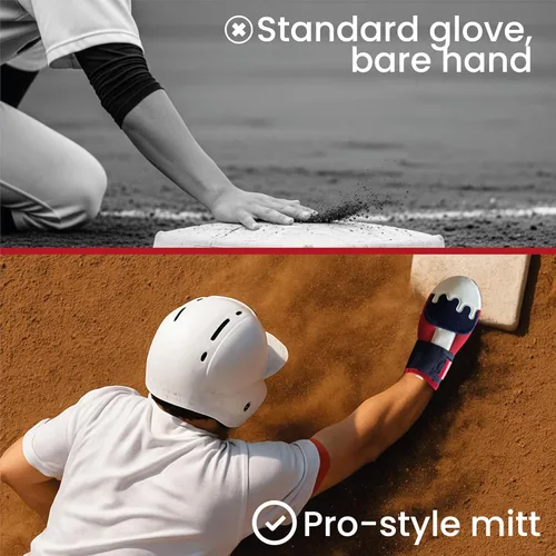 Vista 4 de Kit de guardia deslizante de béisbol para jóvenes y adultos, juego de mangas acolchadas para guantes deslizantes de sóftbol - Incluye protectores